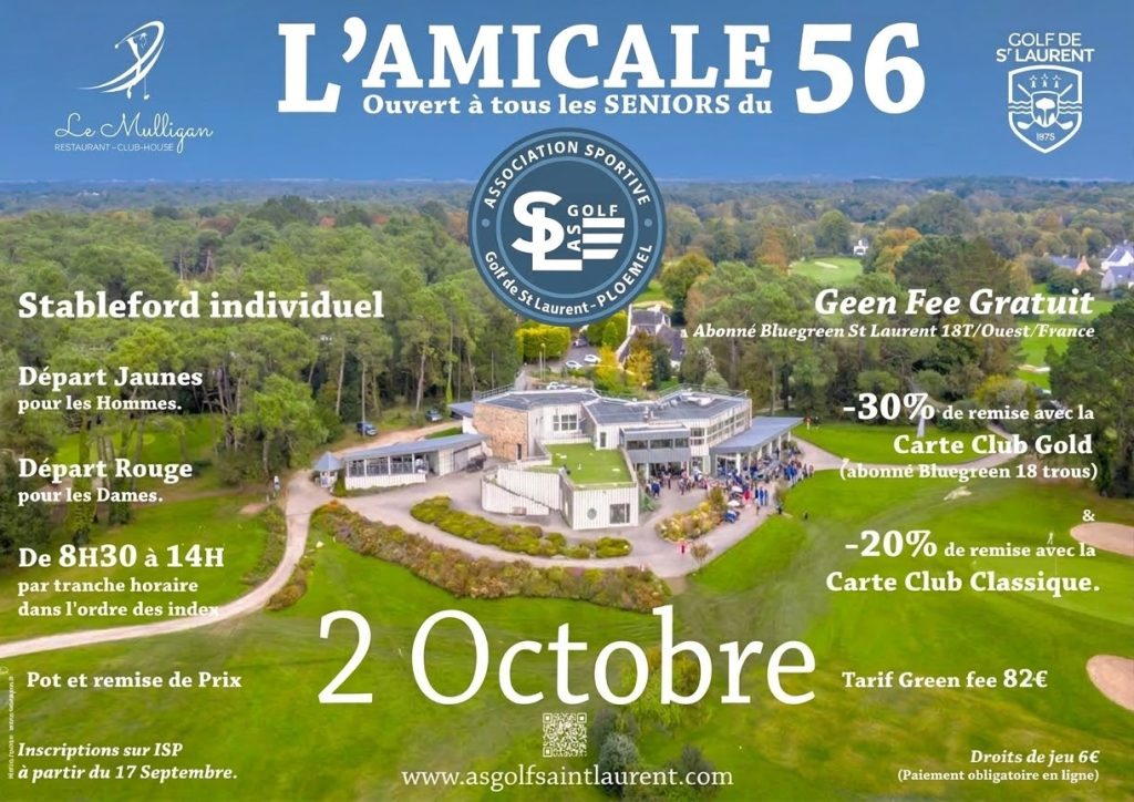 Vendredi 2 octobre - AMICALE 56 SENIORS au golf de Saint Laurent