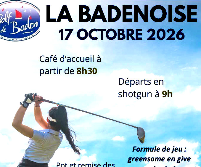 Samedi 17 octobre - Compétition LA BADENOISE - Résultats